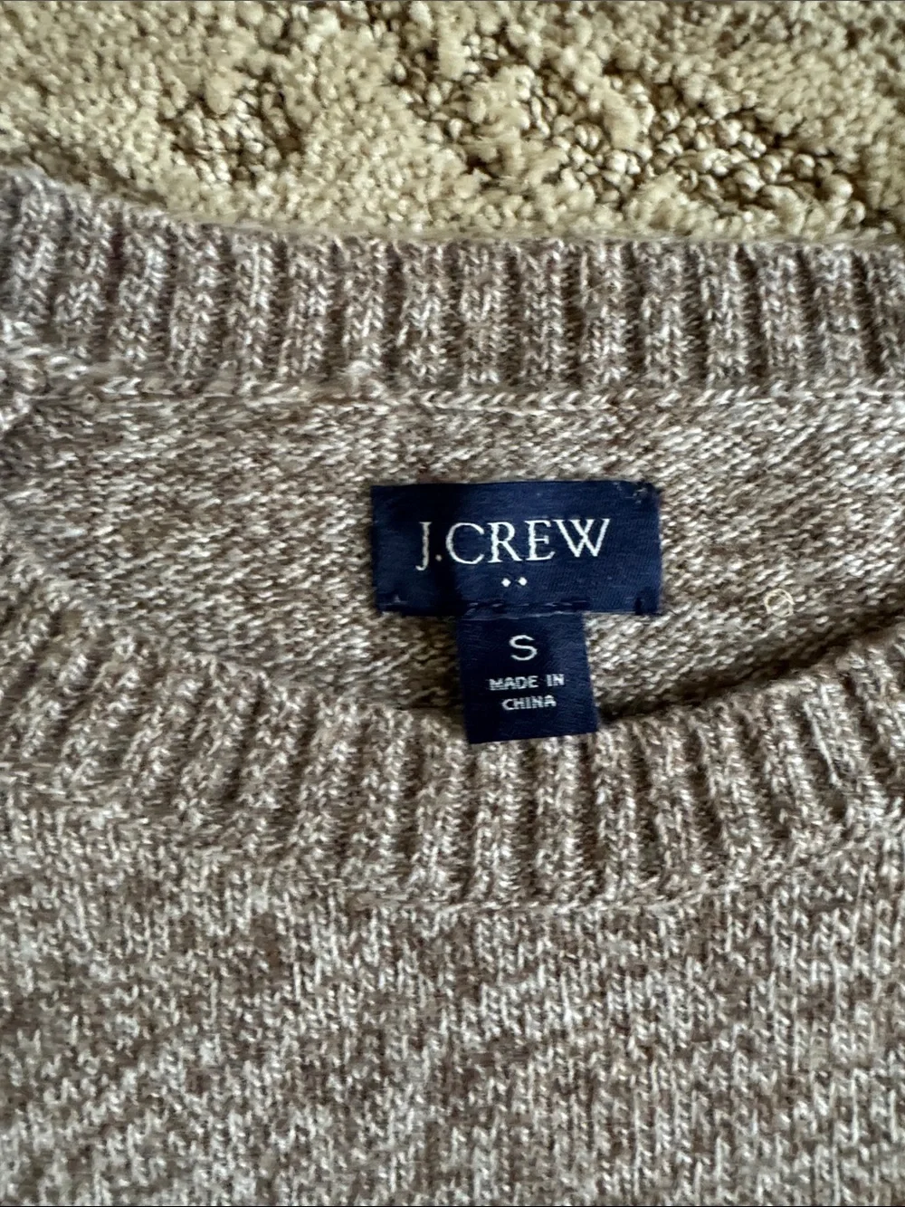 J. Crew Men’s Marled Light Gray Crewneck Sweater